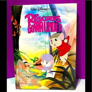 WALT DISNEY’S VINTAGE 1990 THE RESCUERS DOWN UNDER HARDCOVER COLLECTABLE BOOK